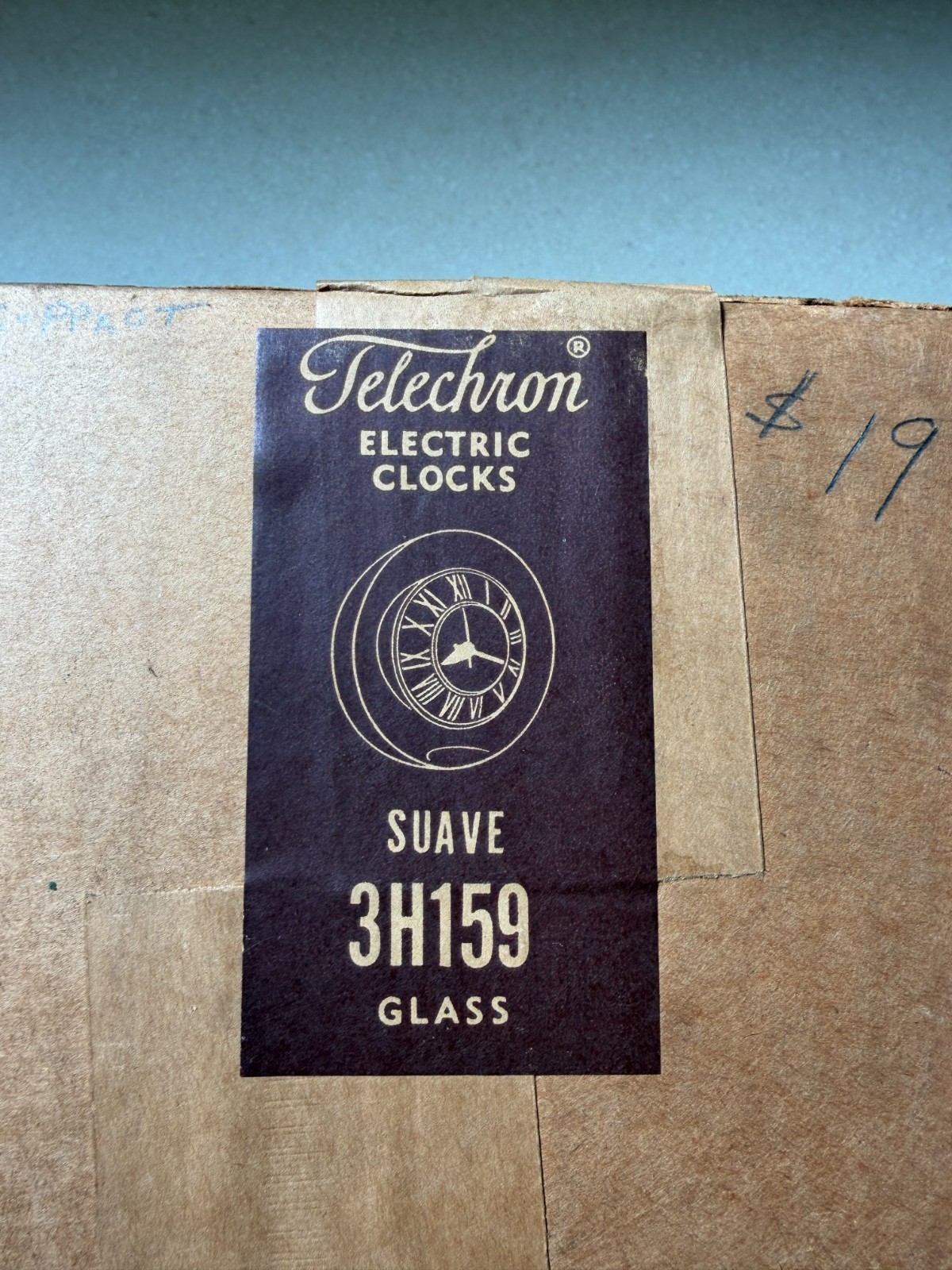 NOS Vintage Telechron 3H159 Suave Clock Brand New In Box Sealed Electric Glass