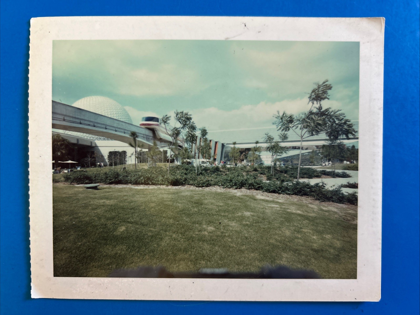 Vintage 1980s EPCOT Center Spaceship Earth Monorail Disney World Photo Polaroid