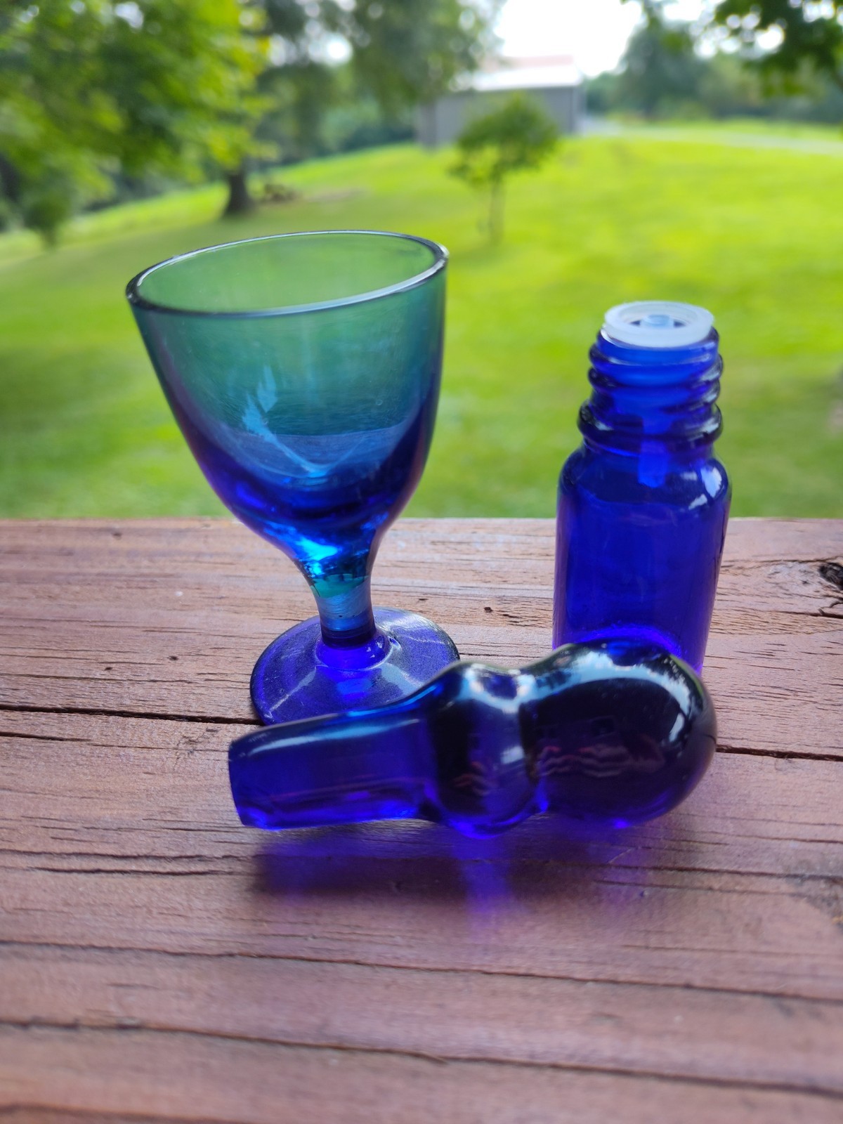 3 Pieces Mini Vintage Cobalt Blue 3 Pieces Mini Vintage Cobalt Blue