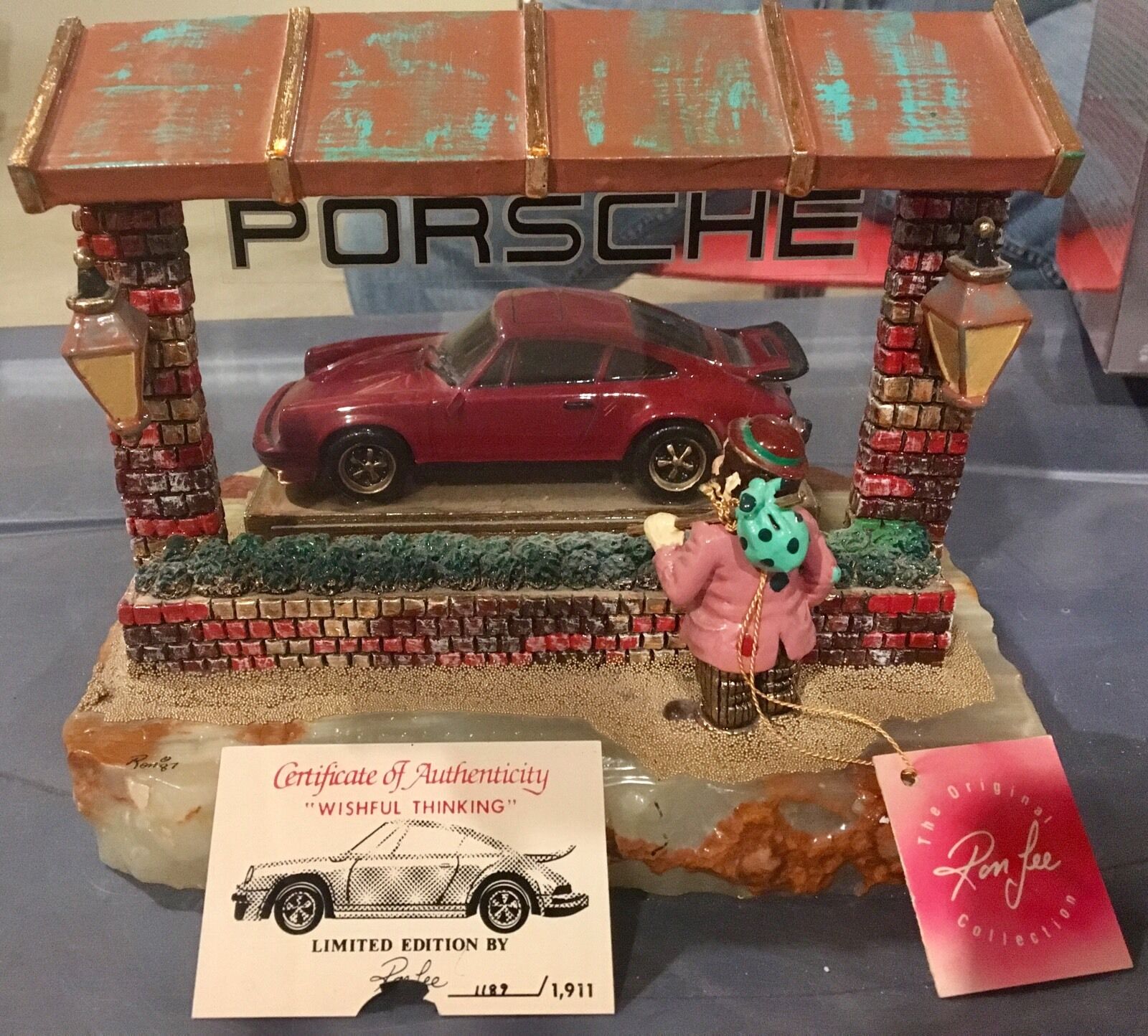 Ron Lee WISHFUL THINKING Autographed Porsche In Window Authentic Signed Numbered