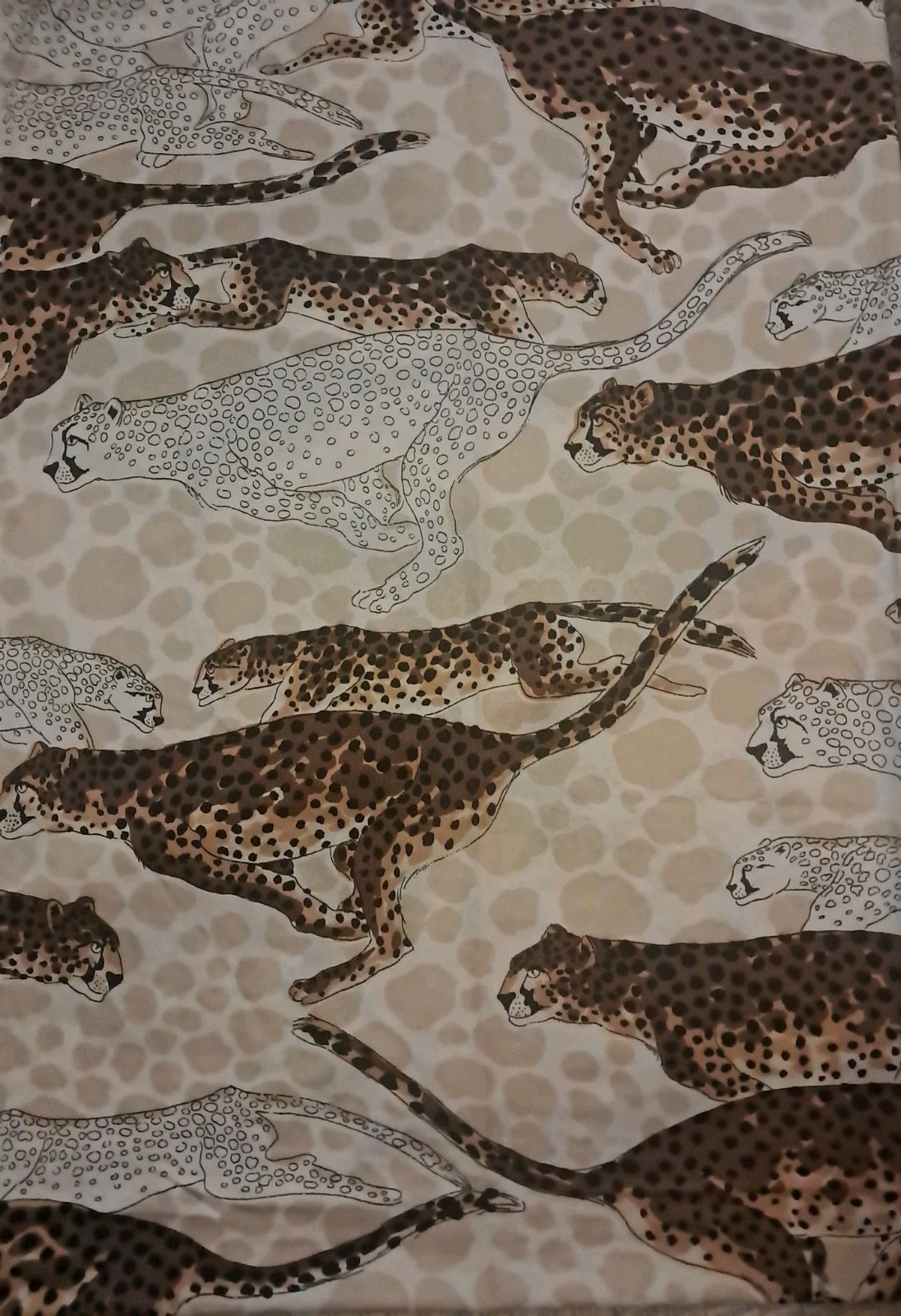 VTG 1960\'s Gallery Div Couleur Inter RUNNING CHEETAHS 1.7 YRDS Knit Fabric NOS VTG 1960\'s Gallery Div Couleur Inter RUNNING CHEETAHS 1.7 YRDS Knit Fabric NOS