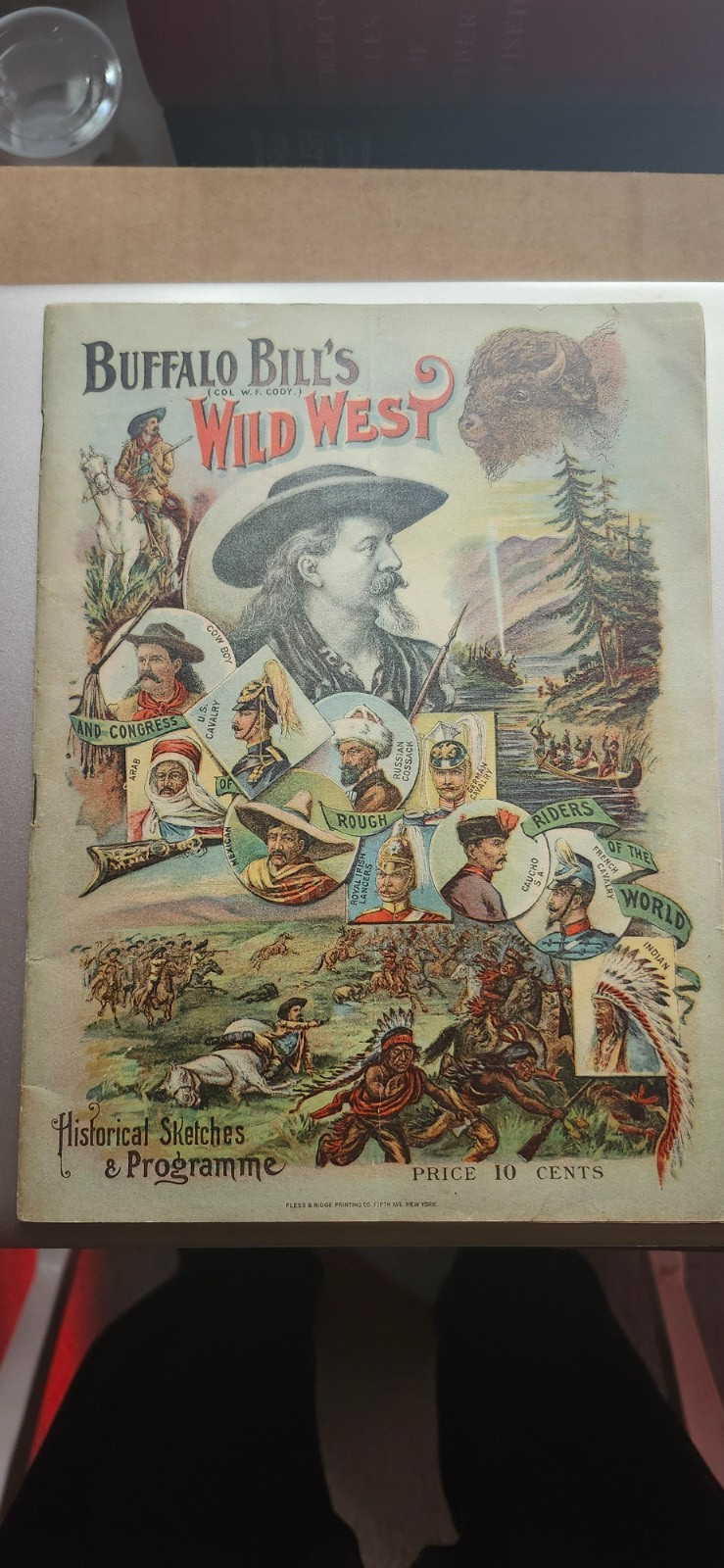 buffalo bill's wild west program 1895 with VERY GOOD Cover, Condition & Binding