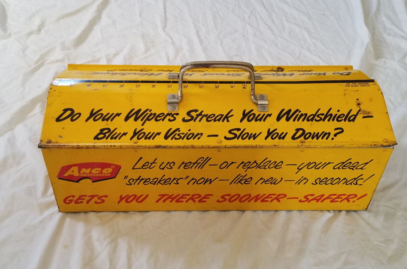 Anco by Anderson Pump Island Windshield Wiper Blade Service Kit Metal Tool Box Anco by Anderson Pump Island Windshield Wiper Blade Service Kit Metal Tool Box