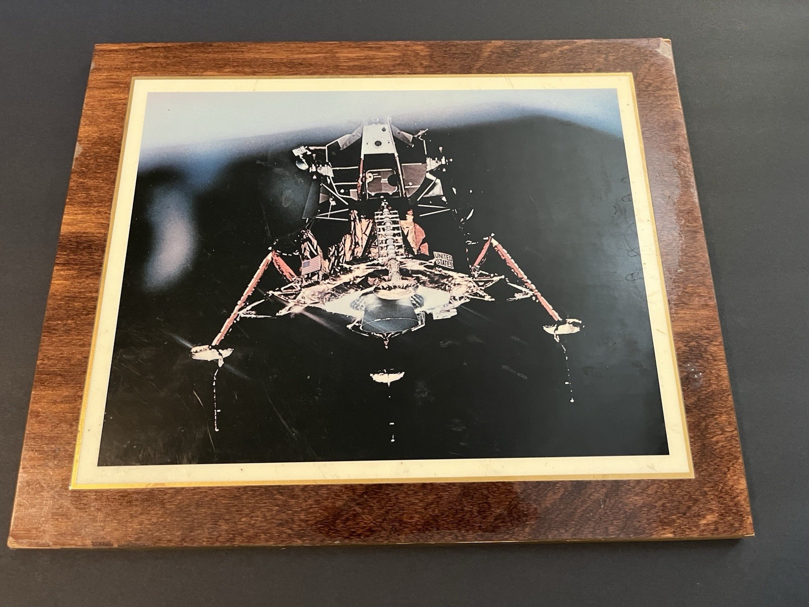 Vintage Apollo Lunar Module Wooden Wall Plaque Perma Plaque Hollywood NASA Photo Vintage Apollo Lunar Module Wooden Wall Plaque Perma Plaque Hollywood NASA Photo