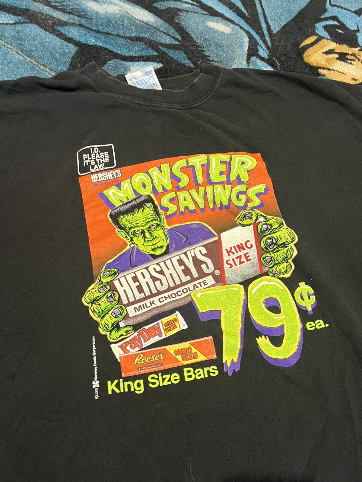 Vintage Sayings 2000 Hershey\'s Presents MONSTER SAVINGS (XL) Shirt FRANKENSTEIN