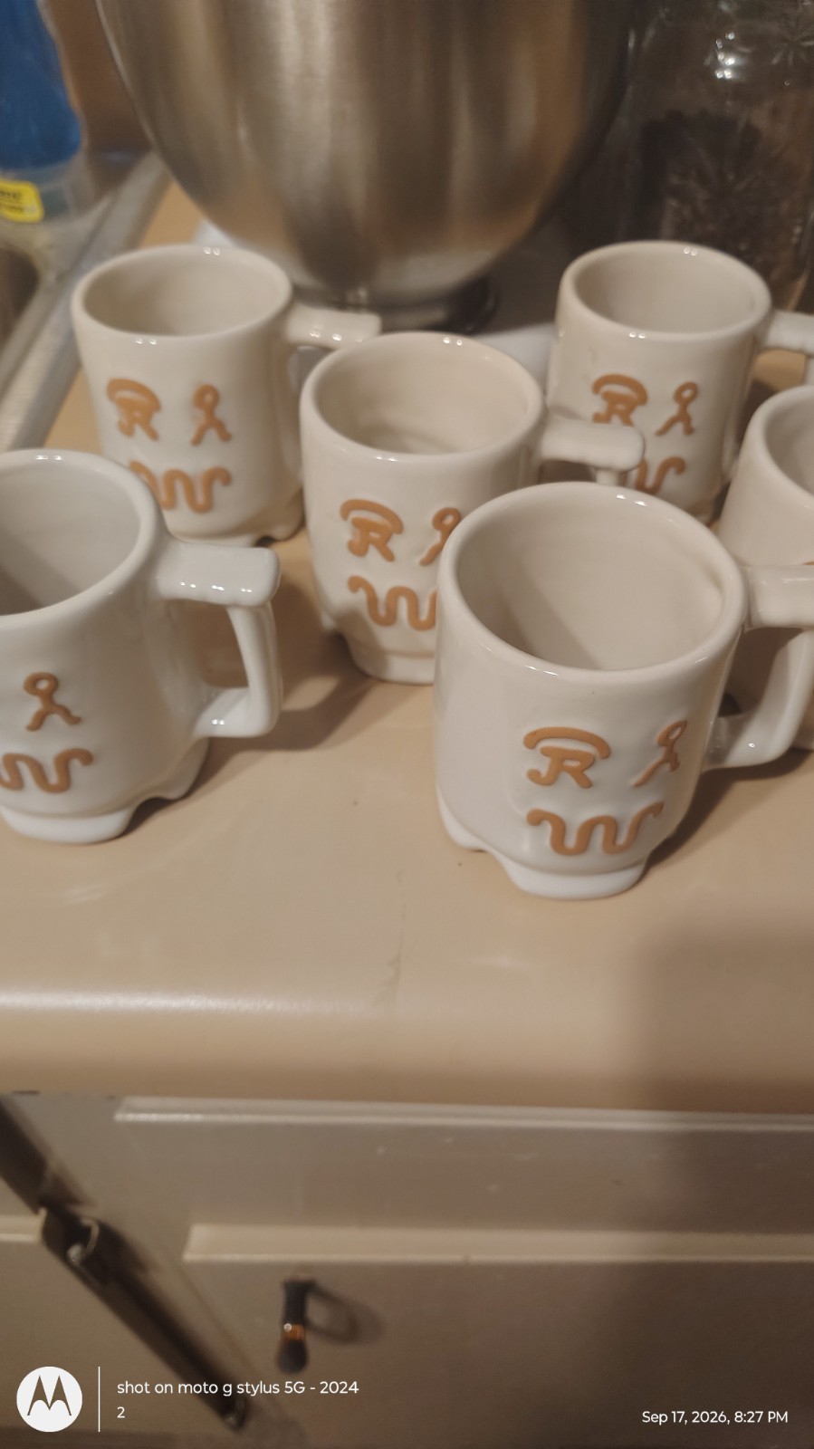 frankoma ranch pottery coffee cups #6.