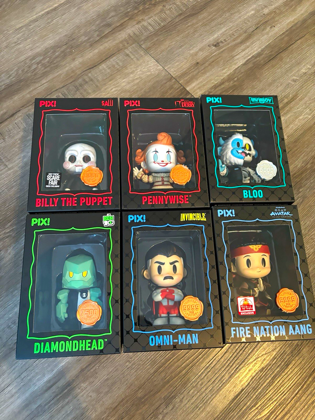 PIX Mixed Lot 6 Figures Hot Topic/FYE Exclusive Limited Ed Billy Pennywise PIX Mixed Lot 6 Figures Hot Topic/FYE Exclusive Limited Ed Billy Pennywise