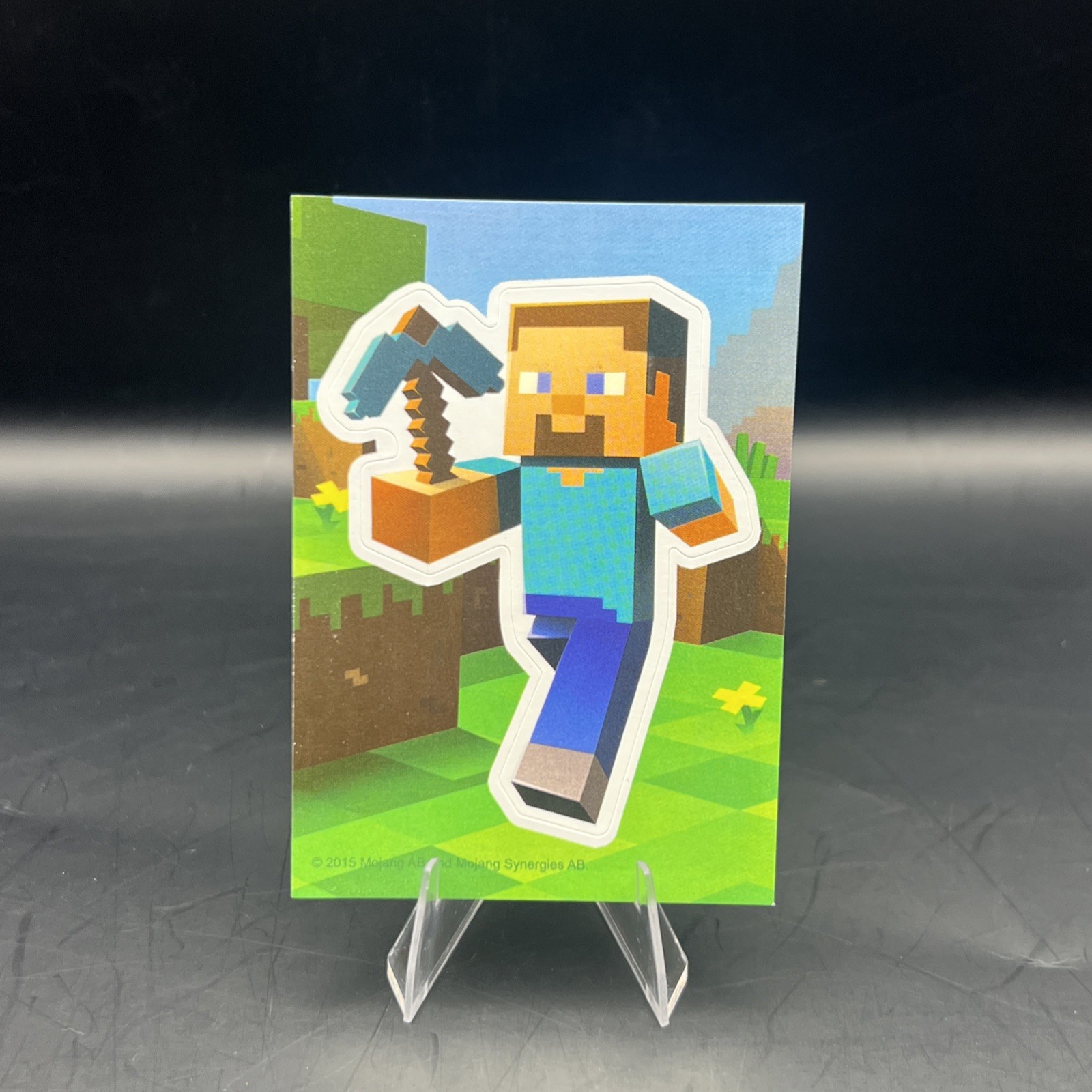 2015 MOJANG JINX (JNX) MINECRAFT COLLECTIBLE STICKER BASE CARD STEVE ROOKIE 2015 MOJANG JINX (JNX) MINECRAFT COLLECTIBLE STICKER BASE CARD STEVE ROOKIE