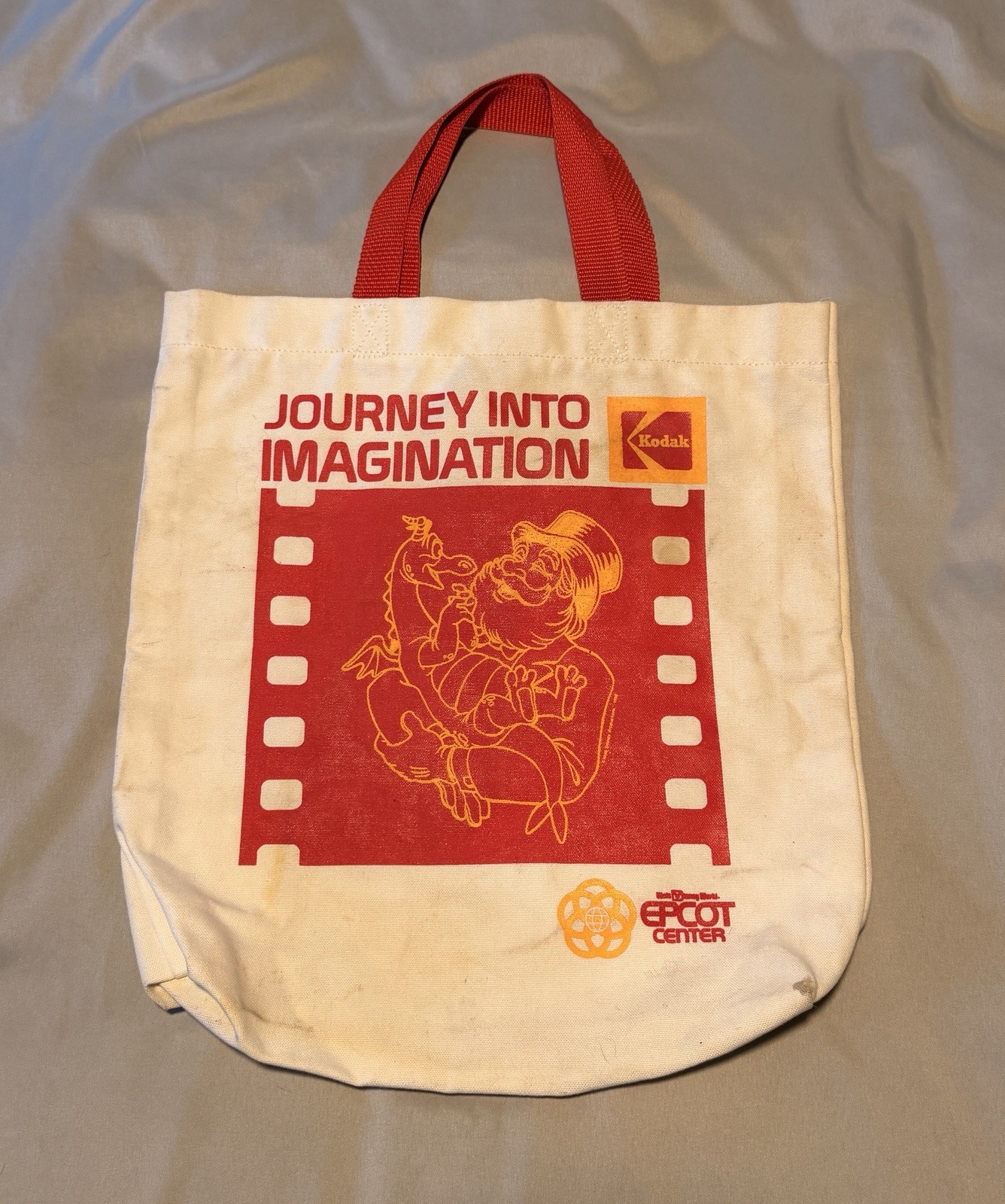 Vintage 1980s Epcot Center Kodak Journey Into Imagination Figment Tote Bag