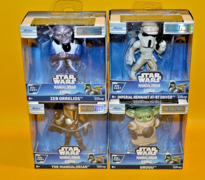 JADA Star Wars Mandalorian and Grogu Die-Cast METALFIGS Complete Set Of 4 NEW JADA Star Wars Mandalorian and Grogu Die-Cast METALFIGS Complete Set Of 4 NEW