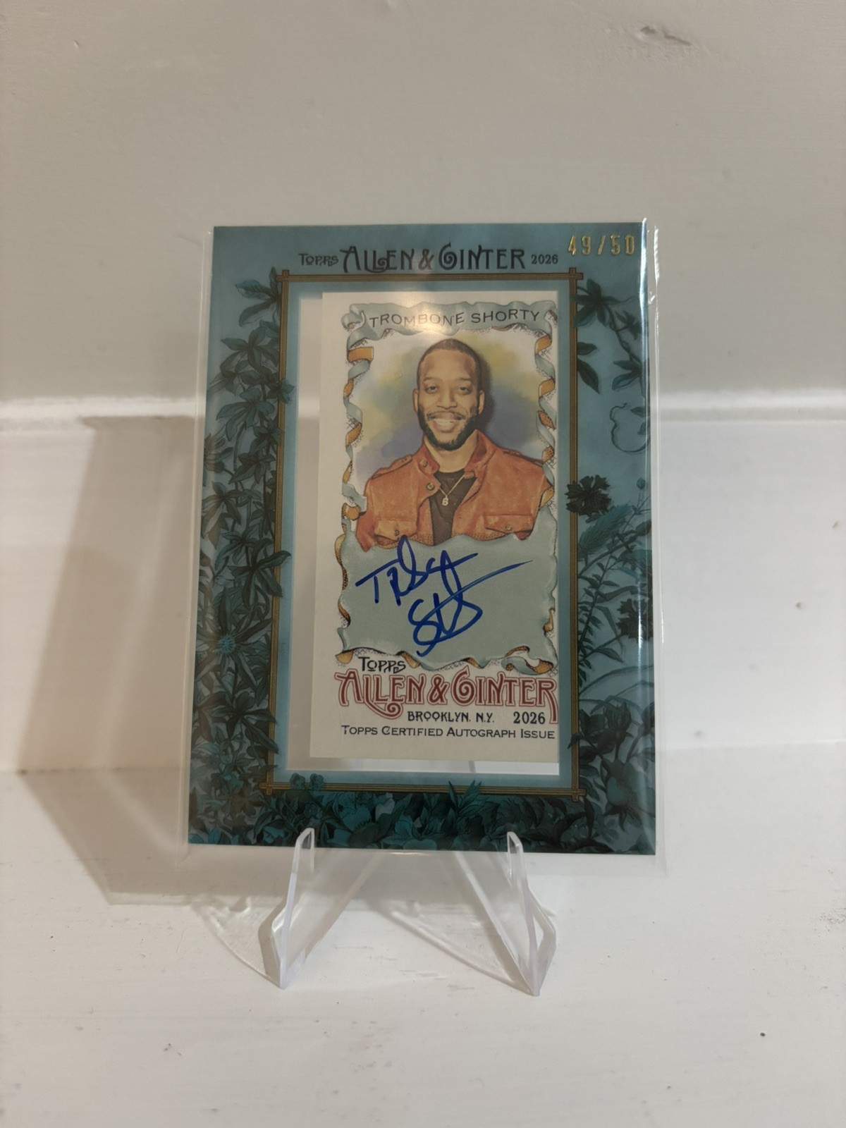 Topps 2026 Allen & Ginter Trombone Shorty Auto MA-TS World's Champions 49/50