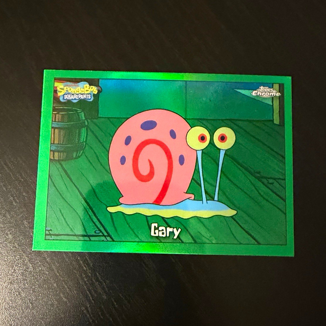 TOPPS 2025 CHROME SPONGEBOB SQUAREPANTS 25 GREEN PARALLEL #26 GARY
