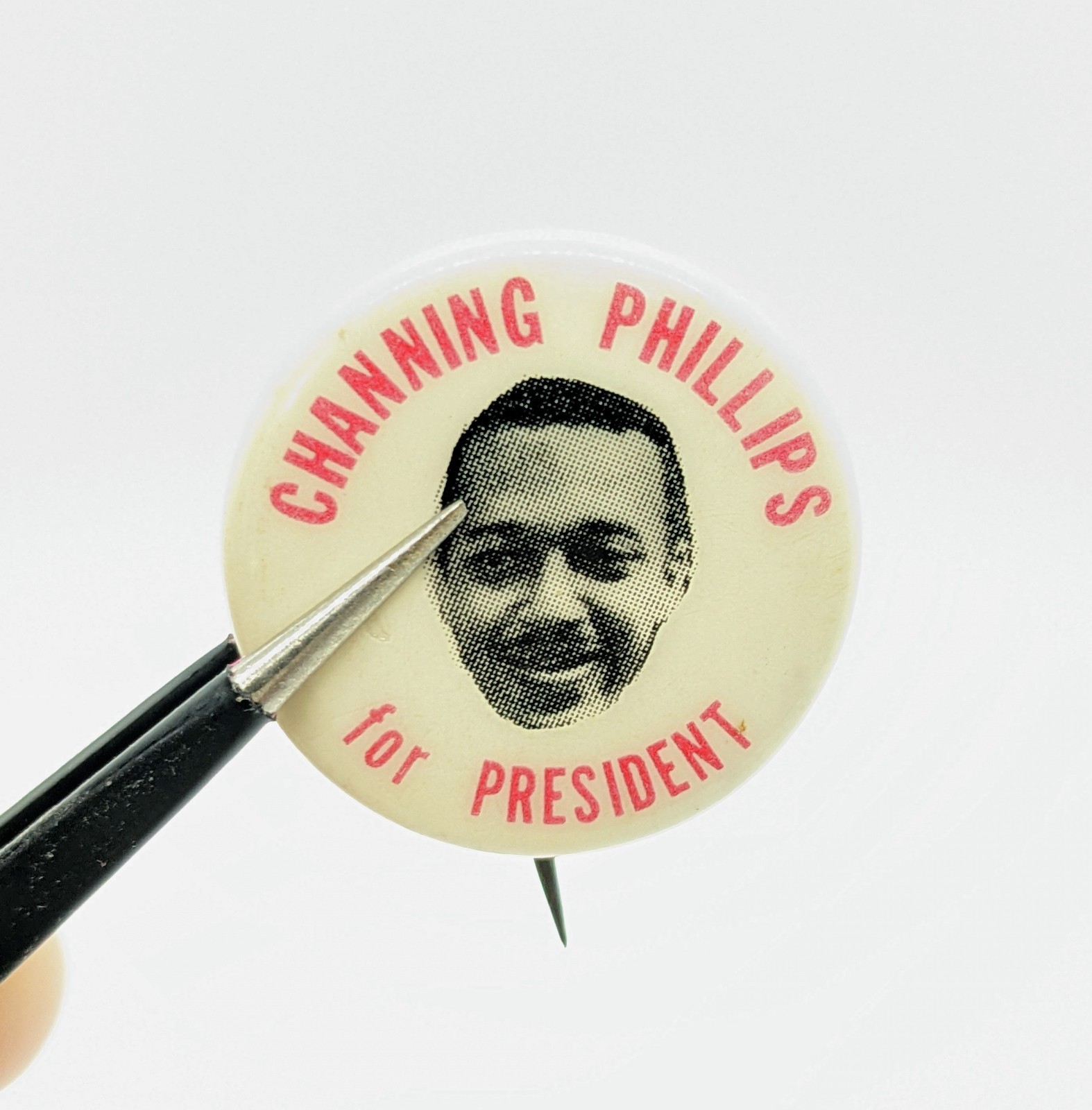 Rare Original 1968 Channing Phillips President Campaign Button Civil Rights
