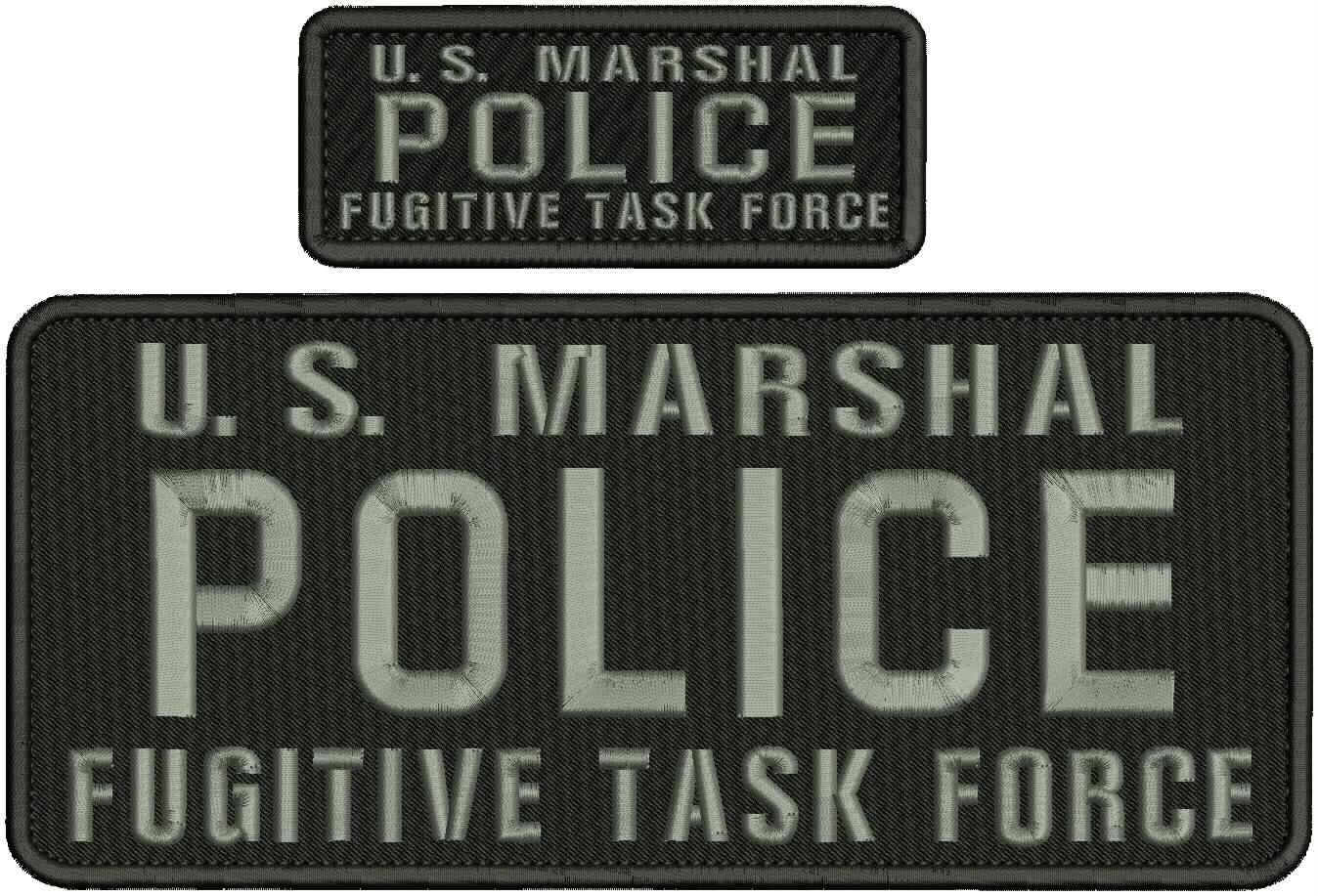U S MARSHAL POLICE F TASK FORCE EMB PATCH4.75X11 2x5 HOOK ON BACK /BACK/gray U S MARSHAL POLICE F TASK FORCE EMB PATCH4.75X11 2x5 HOOK ON BACK /BACK/gray