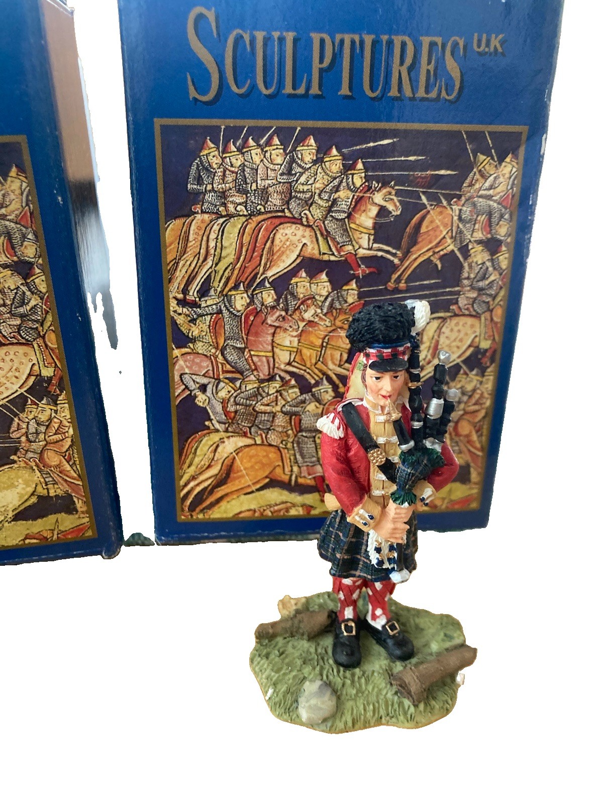 Sculptures U.K. Scottish Military Soldier Resin 3 inch Figurines Set of 6 Boxed Sculptures U.K. Scottish Military Soldier Resin 3 inch Figurines Set of 6 Boxed