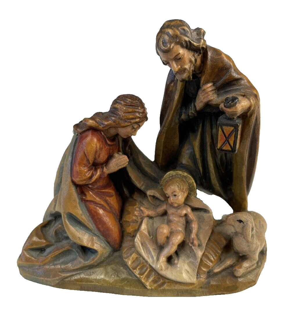 Vintage Oswald Demetz Deur Hand Carved & Painted Italian Nativity Crèche RARE Vintage Oswald Demetz Deur Hand Carved & Painted Italian Nativity Crèche RARE