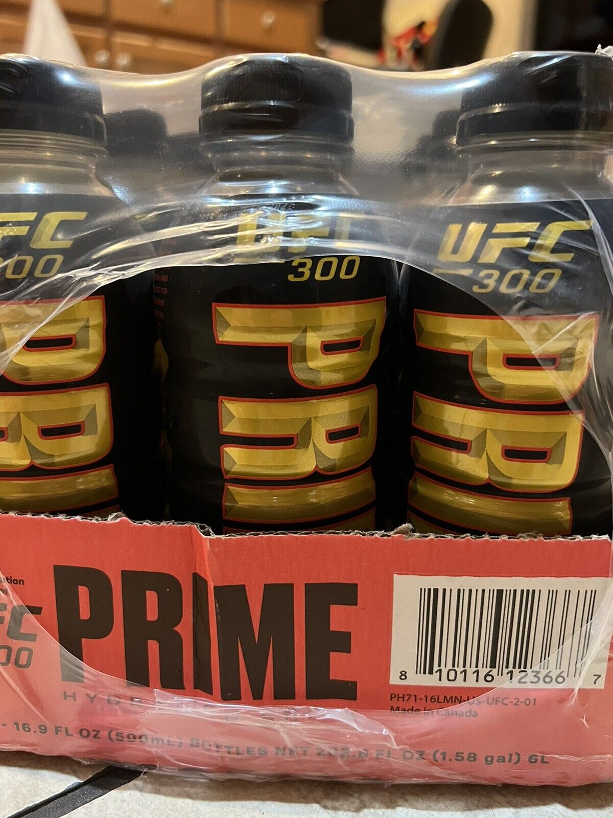 Prime UFC 300 Hydration Case Of 12-500ml Sealed Slab Limited Edition-SHIPS NOW