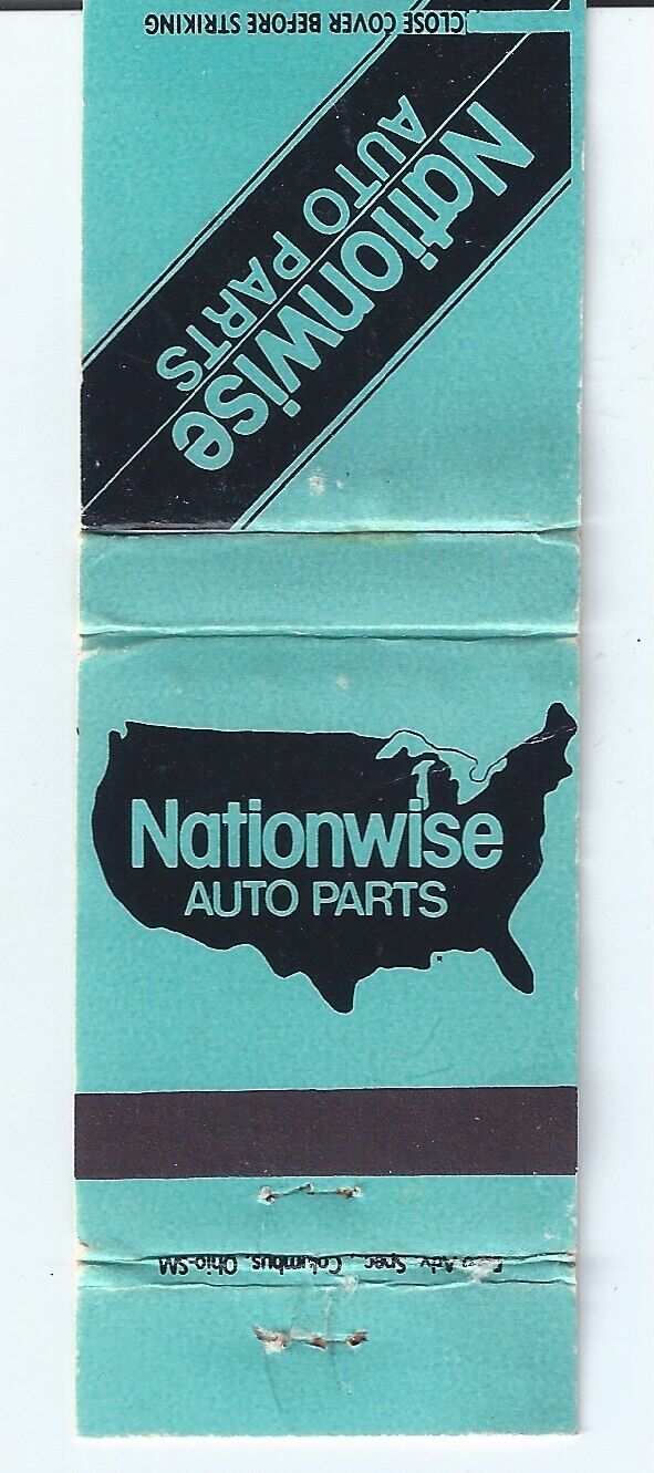 Nationwise Auto Parts Vintage Matchbook Cover