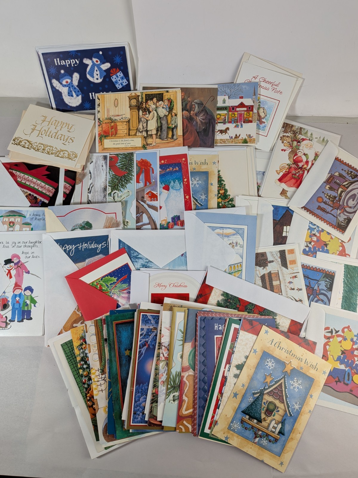 Vintage Christmas Greeting Card Lot 100+ Unused Mix w/ Envelopes Art 80s 90s USA Vintage Christmas Greeting Card Lot 100+ Unused Mix w/ Envelopes Art 80s 90s USA