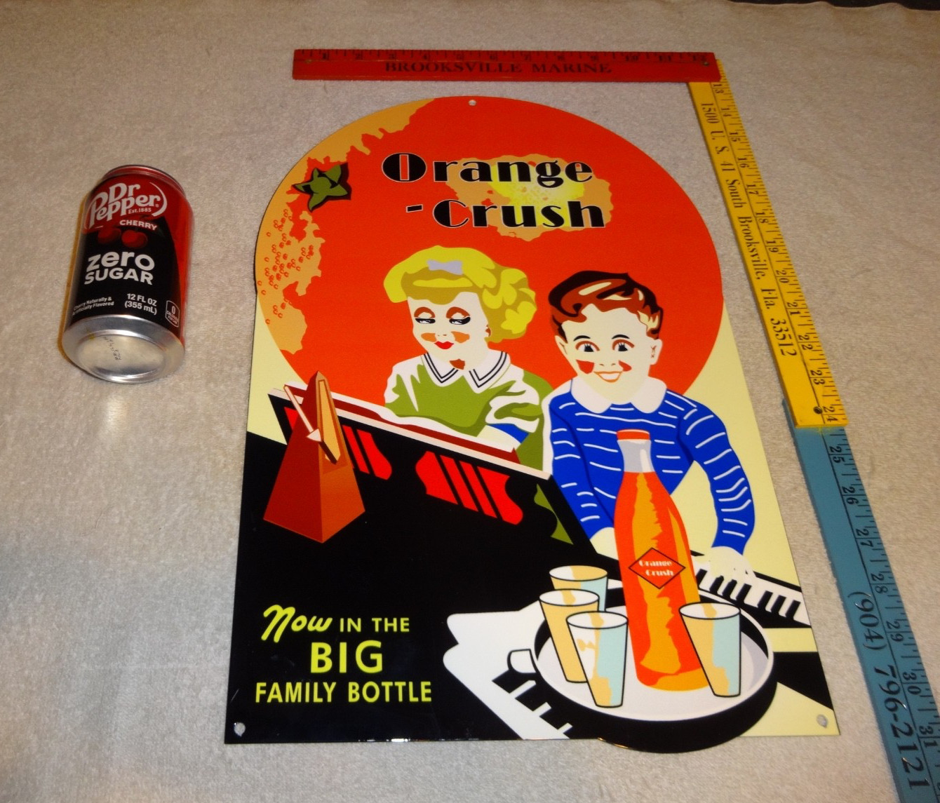 VINTAGE ORANGE CRUSH 🍊BOY GIRL & BOTTLE 17\ VINTAGE ORANGE CRUSH 🍊BOY GIRL & BOTTLE 17\