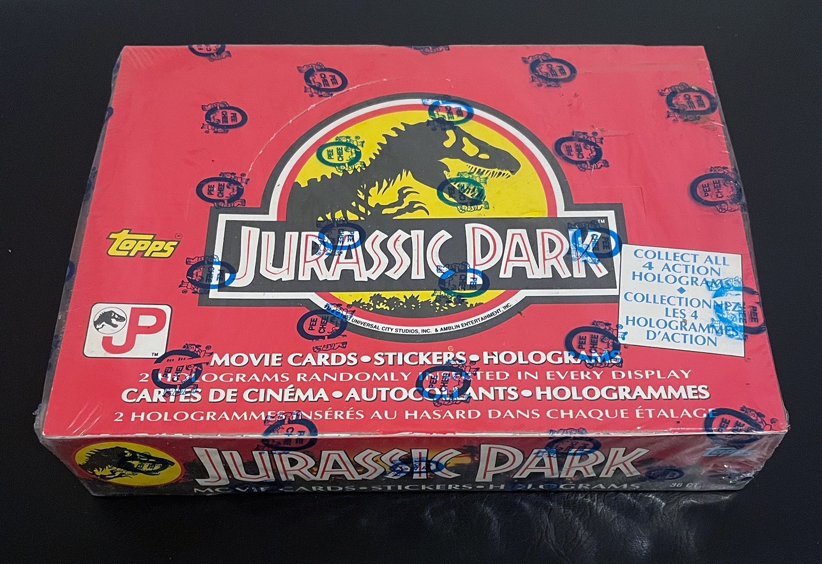 1992 Topps Jurassic Park Sealed Box 36 Packs O-Pee-Chee Movie Cards Vintage 1992 Topps Jurassic Park Sealed Box 36 Packs O-Pee-Chee Movie Cards Vintage
