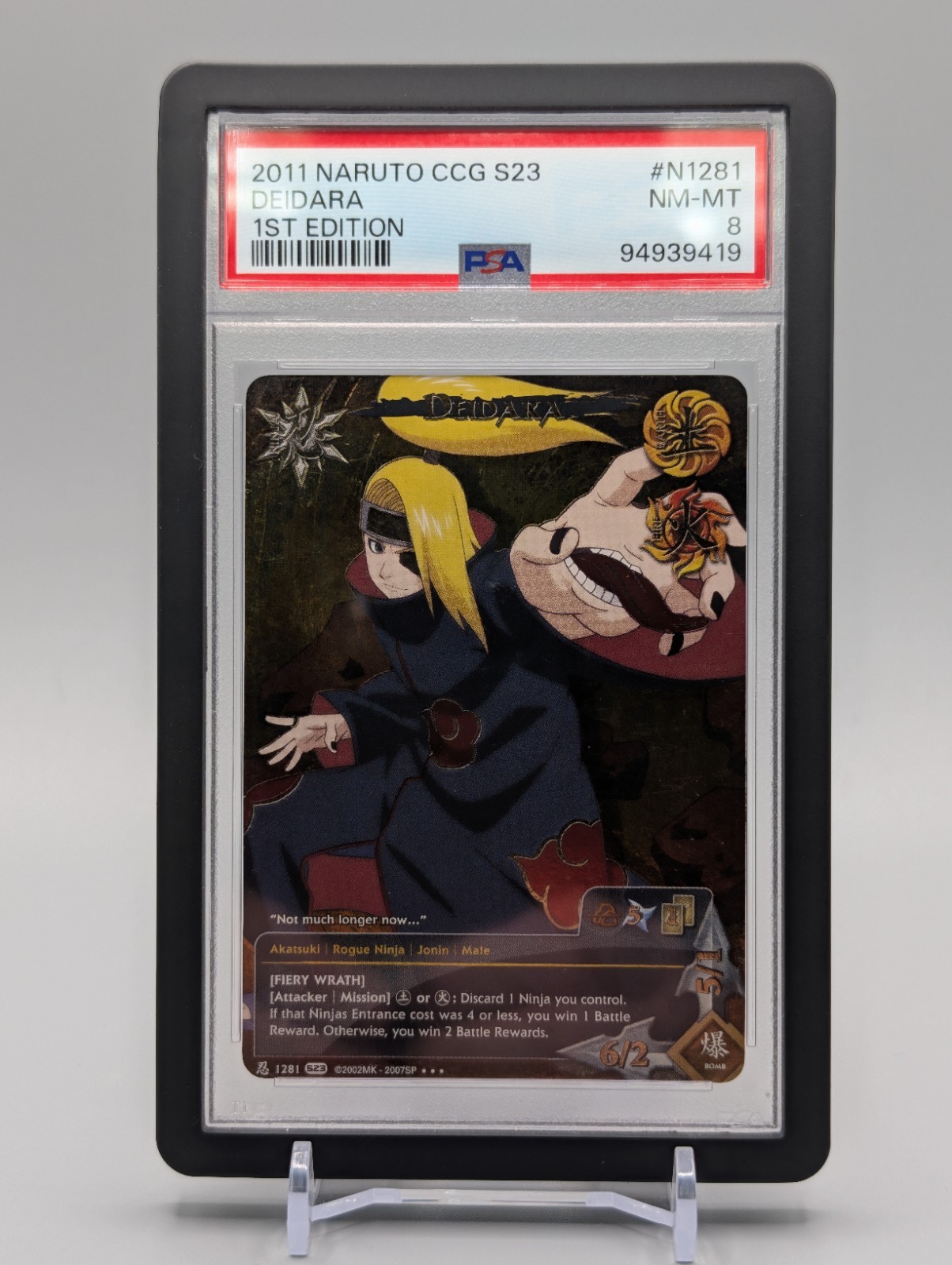 Deidara - 1281 - Invasion - Super Rare PSA 8 Naruto CCG TCG Bandai Plus Guard Deidara - 1281 - Invasion - Super Rare PSA 8 Naruto CCG TCG Bandai Plus Guard