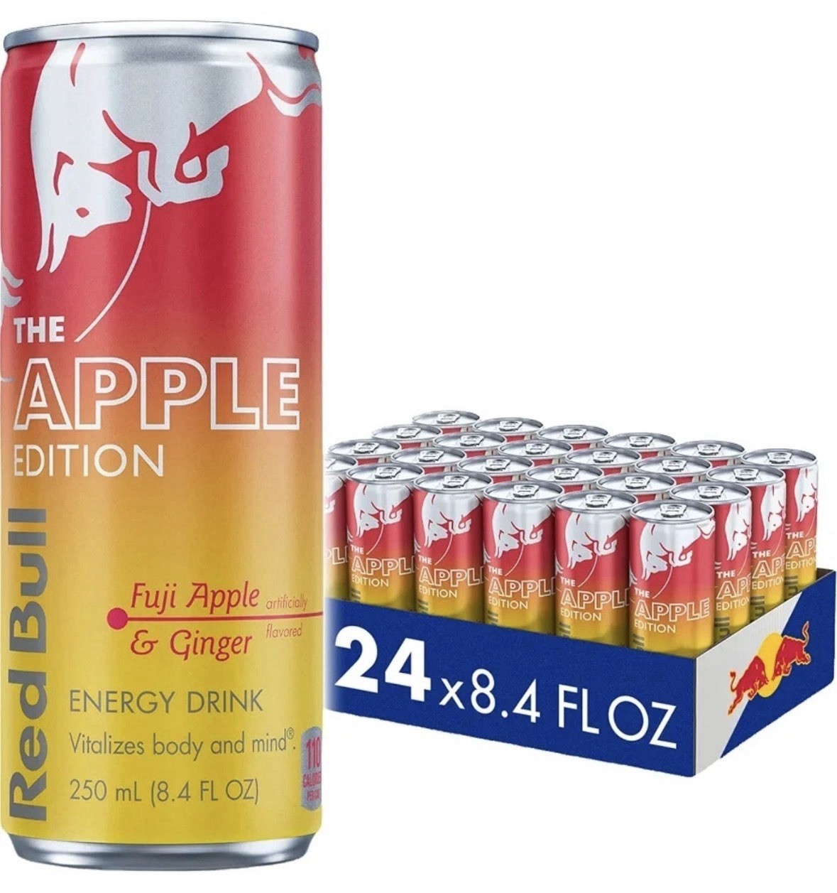 Red Bull Energy Drink, Fuji Apple & Ginger, Apple Edition 8.4 Fl oz (24 Cans) Red Bull Energy Drink, Fuji Apple & Ginger, Apple Edition 8.4 Fl oz (24 Cans)