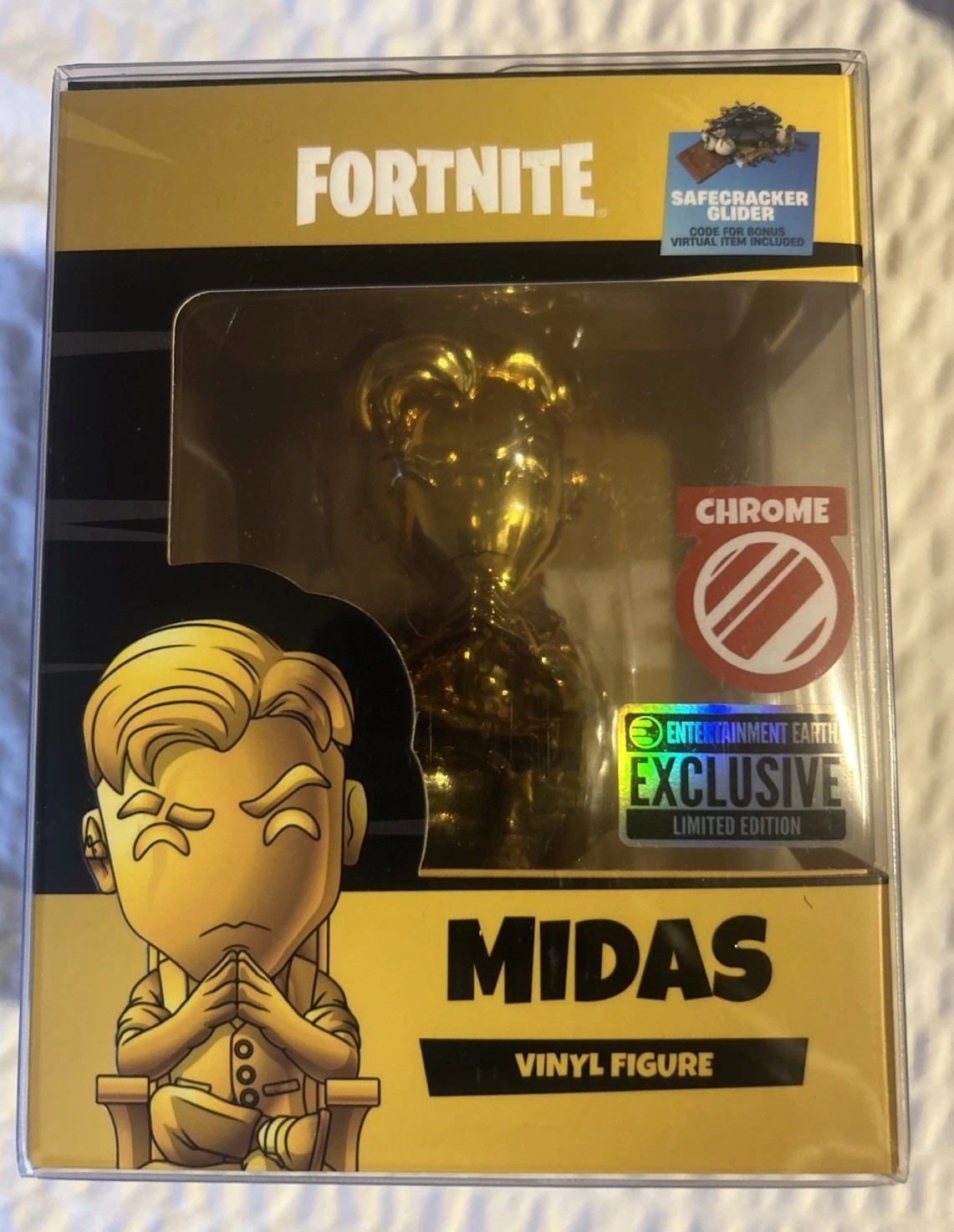 Youtooz Fortnite Midas Gold Chrome Figure LE 333 EE Entertainment Earth Excl NEW Youtooz Fortnite Midas Gold Chrome Figure LE 333 EE Entertainment Earth Excl NEW