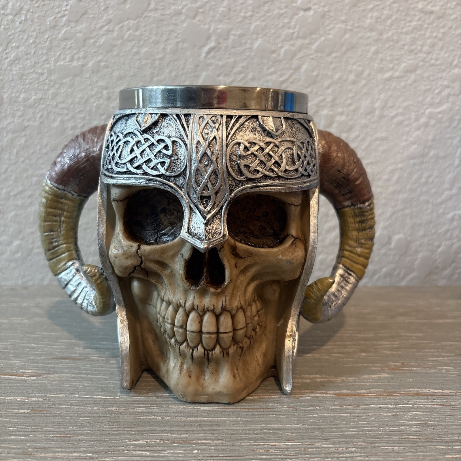 Viking Ram Horned Warrior Skull Battle Helmet Beer Stein Tankard Renaissance cup Viking Ram Horned Warrior Skull Battle Helmet Beer Stein Tankard Renaissance cup