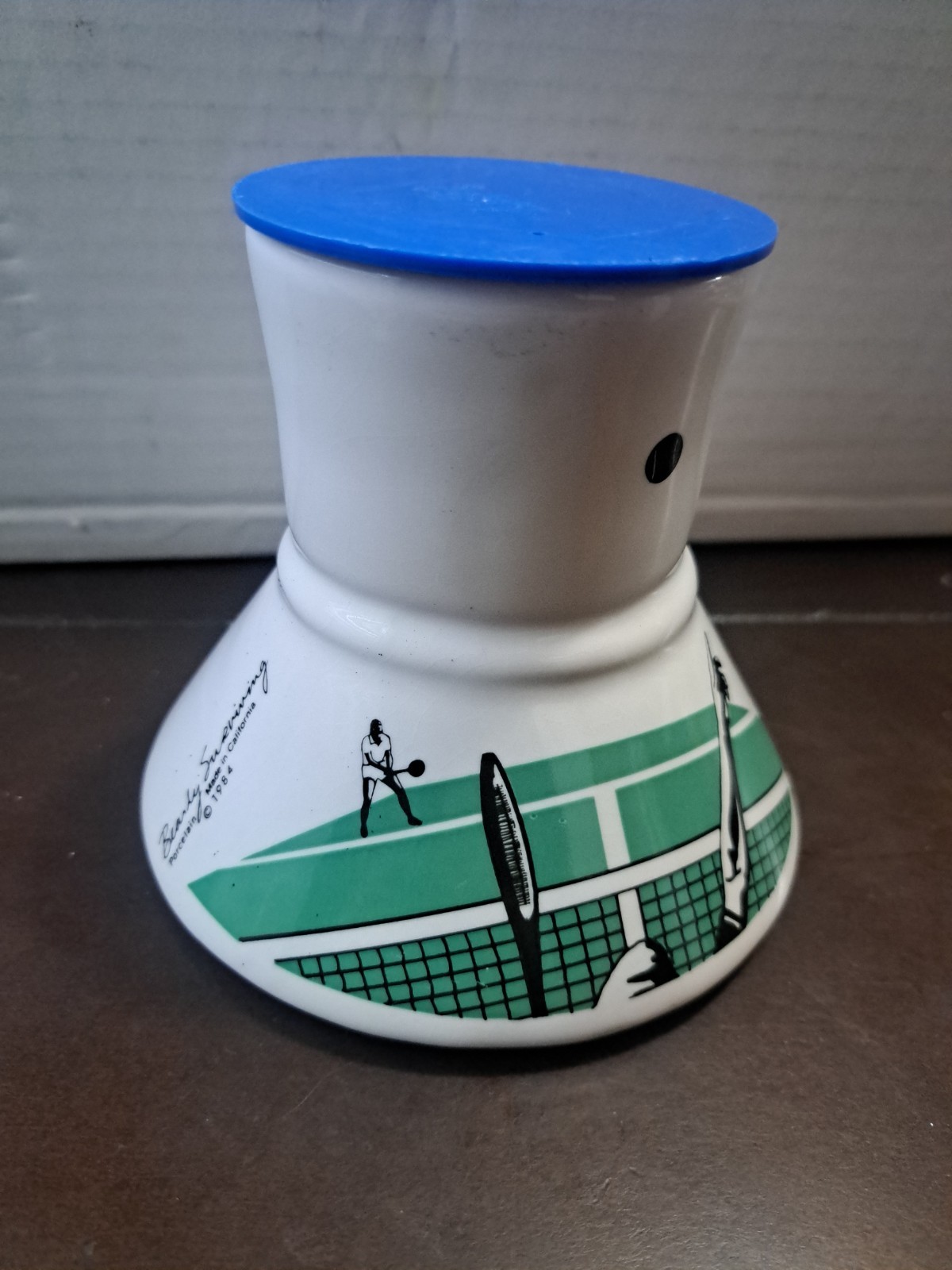 Vintage 1984 Feltman Langer Swimming Coffee Cup Mug Non Spill Original Lid Vintage 1984 Feltman Langer Swimming Coffee Cup Mug Non Spill Original Lid