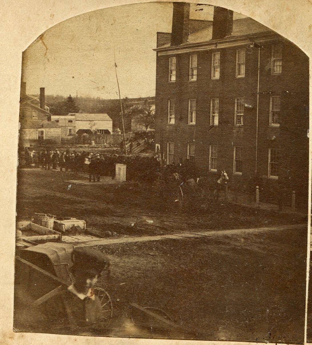Mount Morris, New York: ~1860 Downtown; Crowd at Event [Joki collection] NY E350