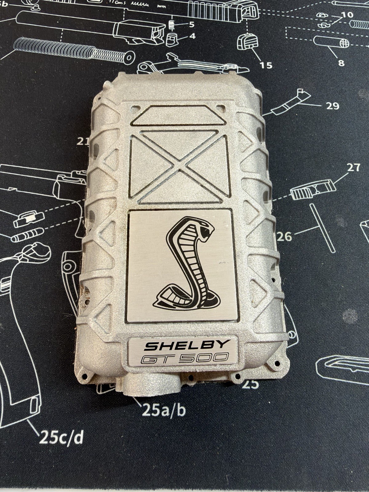 Ford Mustang Shelby GT 500 Supercharger Lid Metal Dealer Desk Paperweight Ford Mustang Shelby GT 500 Supercharger Lid Metal Dealer Desk Paperweight