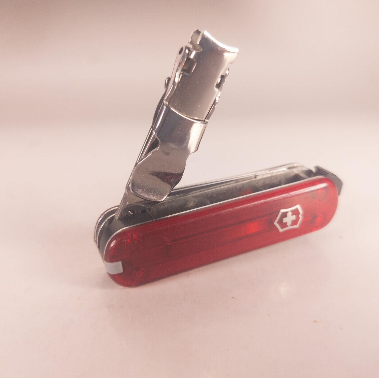 Victorinox Nail Clip 580 Swiss Army Knife Transparent Red 65mm