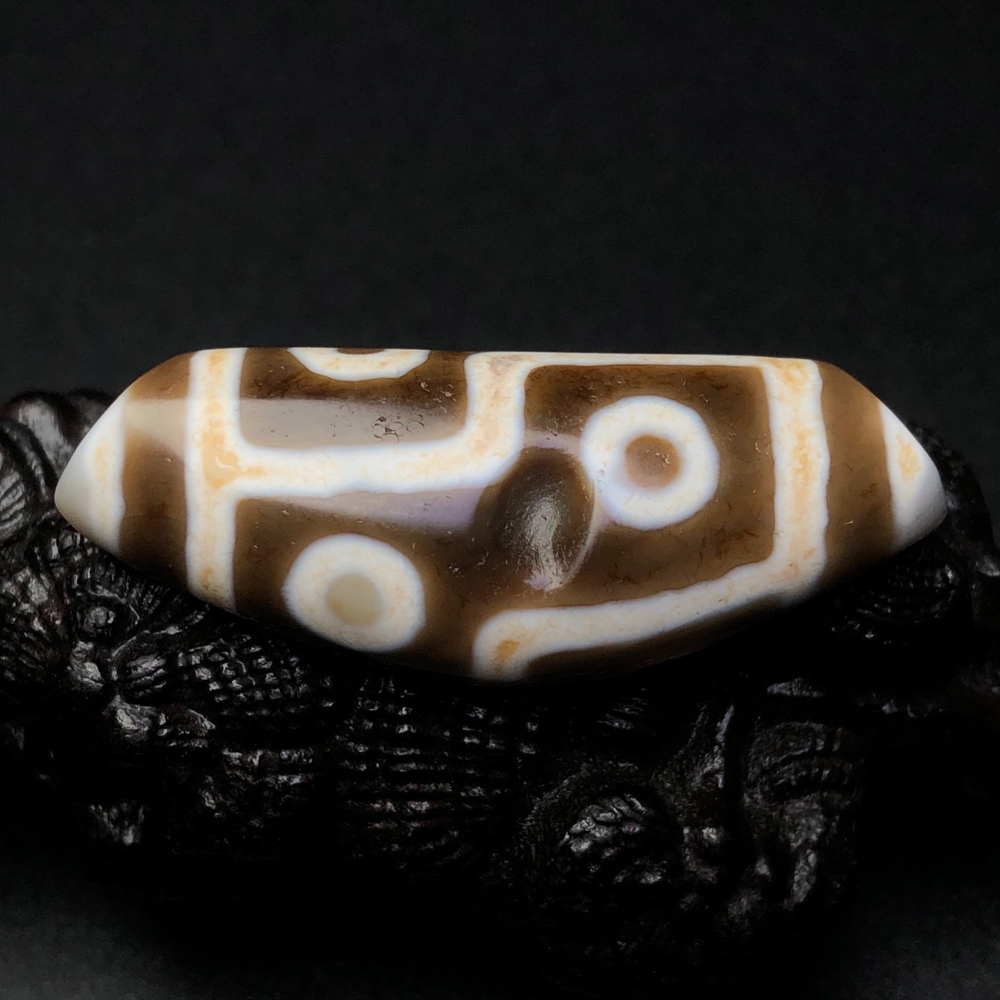 Vintage Tibetan Old Agate Dzi Beads 6-Eyes Amulet Pendant Protection 43×16×11mm Vintage Tibetan Old Agate Dzi Beads 6-Eyes Amulet Pendant Protection 43×16×11mm