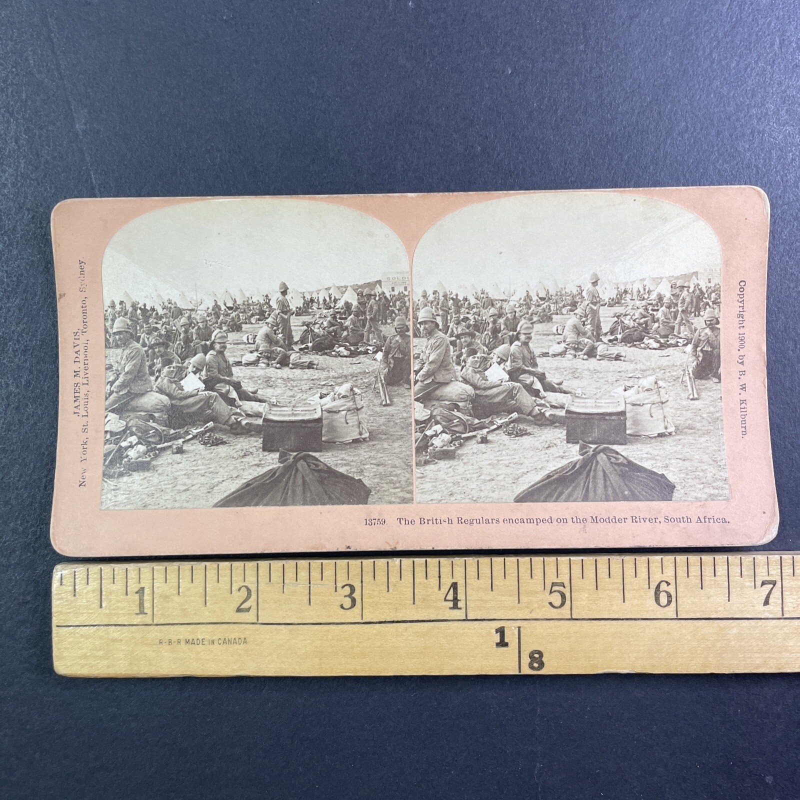 British Regulars Modder River Stereoview B. W. Kilburn 1900 South Africa British Regulars Modder River Stereoview B. W. Kilburn 1900 South Africa