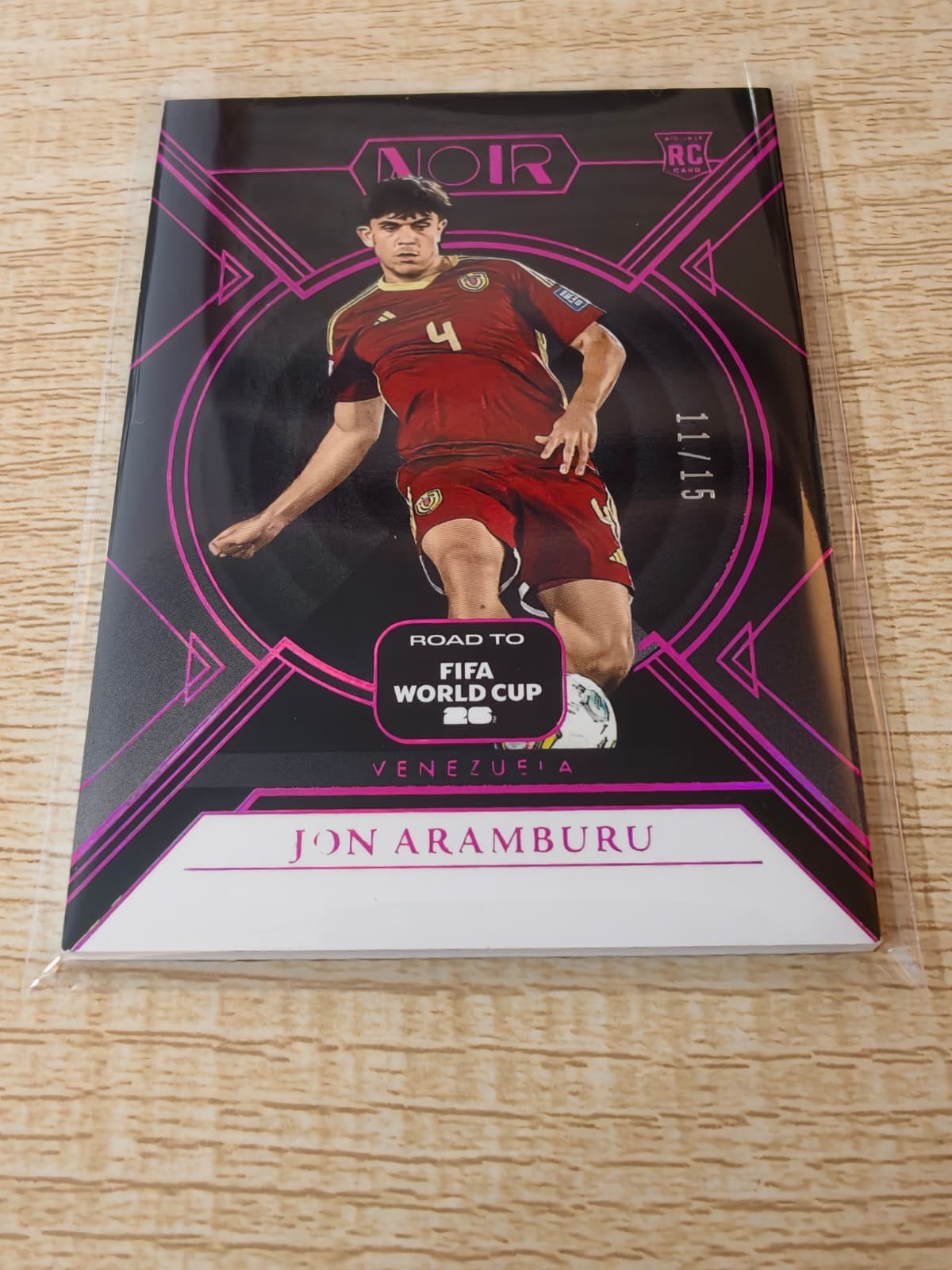 2025-26 Panini Noir Road To World Cup Jon Aramburu Venezuela RC 11/15 2025-26 Panini Noir Road To World Cup Jon Aramburu Venezuela RC 11/15