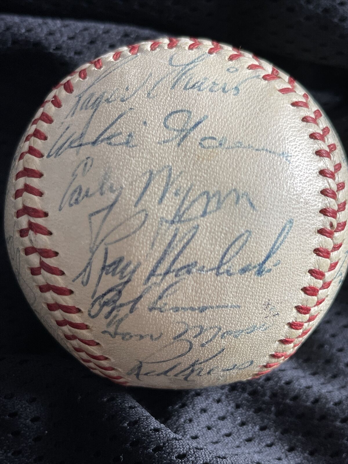 1957 Cleveland Indians Teams Signed ball Maris rookie 29 autographs OMLB 26 dec