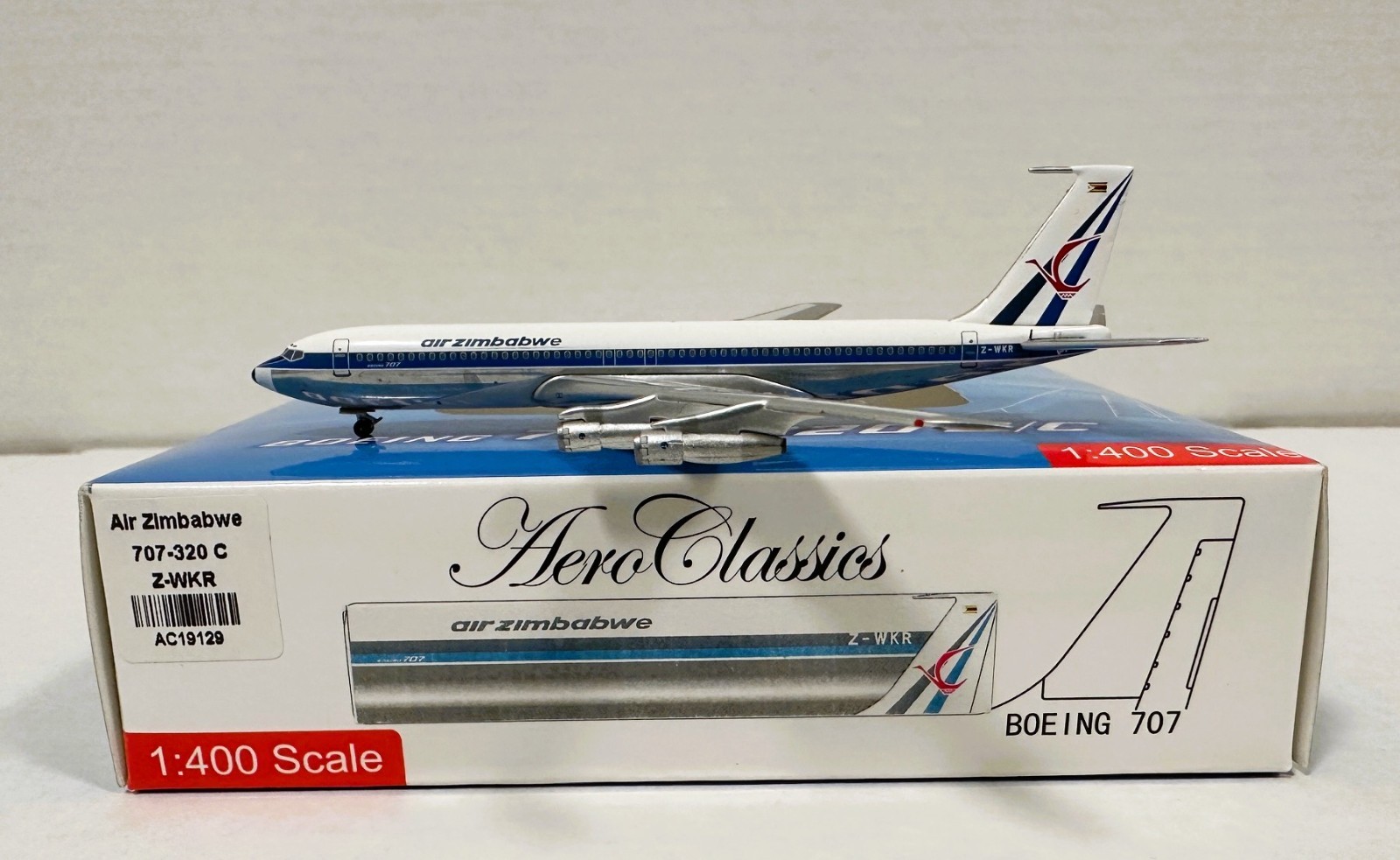 Aeroclassics Air Zimbabwe Boeing 707-300 Z-WKR Diecast 1/400 Jet Model Airplane Aeroclassics Air Zimbabwe Boeing 707-300 Z-WKR Diecast 1/400 Jet Model Airplane