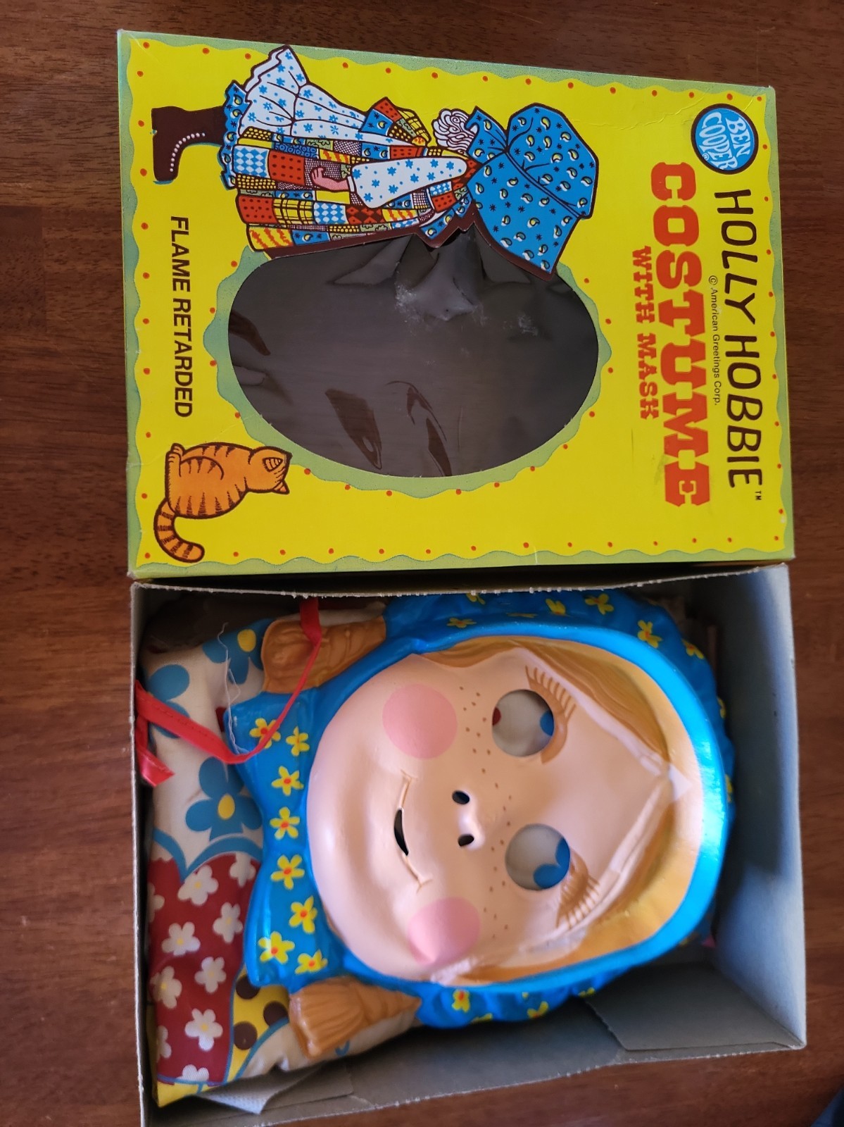 Vintage 1970s Holly Hobbie Halloween Costume Mask Boxed Intact Cellophane Vintage 1970s Holly Hobbie Halloween Costume Mask Boxed Intact Cellophane