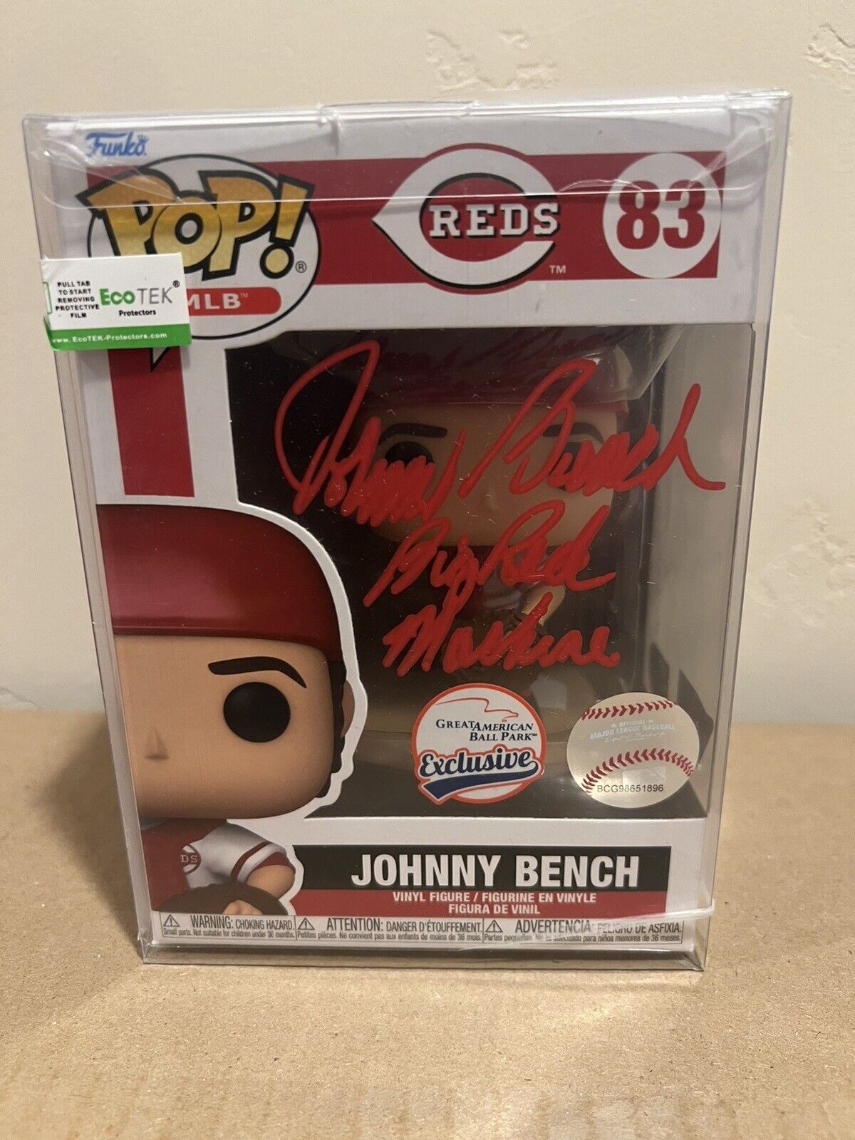 Johnny Bench Signed Reds “Big Red Machine” Funko Pop Fanatics