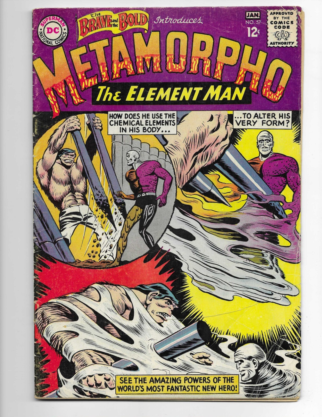 Brave And The Bold 57 1965 DC Comics VG 4.0 1st App Metamorpho Sapphire Stagg