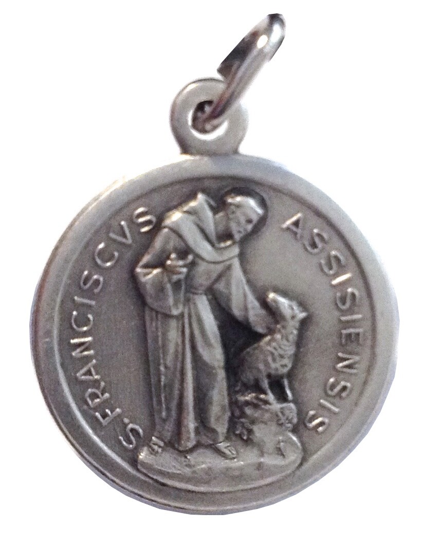 SAINT FRANCIS OF ASSISI 925 STERLING SILVER MEDAL - 100% MADE IN TIALY SAINT FRANCIS OF ASSISI 925 STERLING SILVER MEDAL - 100% MADE IN TIALY