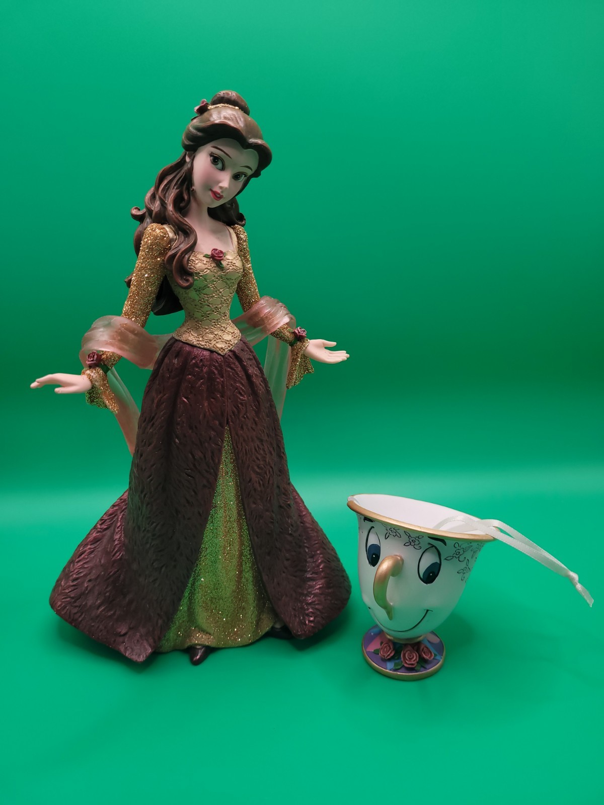 NO BOX Disney Showcase Couture de Force Belle with Chip Ornament 4053349 NO BOX Disney Showcase Couture de Force Belle with Chip Ornament 4053349