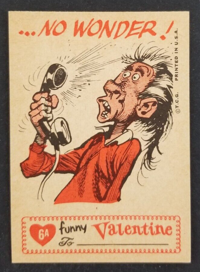 No Wonder 1959 Valentine Topps Card #6 (NM) No Wonder 1959 Valentine Topps Card #6 (NM)