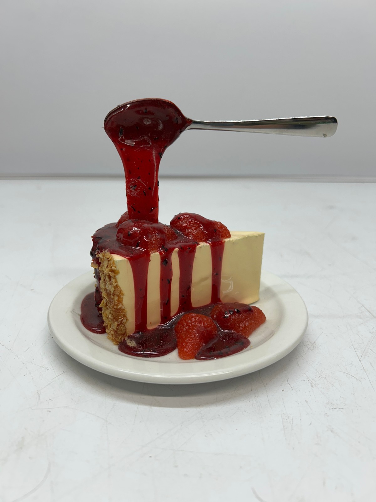 Vtg 1986 Frozen Moments Aspen Geoffrey Rose Plate Cheesecake Food Art Sculpture Vtg 1986 Frozen Moments Aspen Geoffrey Rose Plate Cheesecake Food Art Sculpture