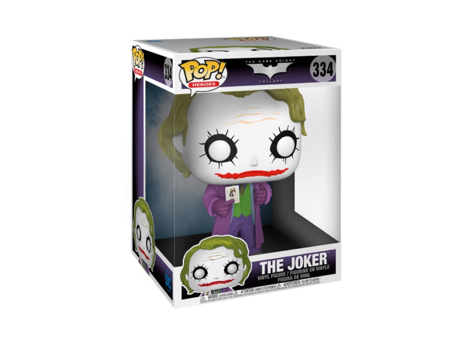 Funko POP Heroes - The Dark Knight - 10 Inch The Joker #334 with Soft Protector