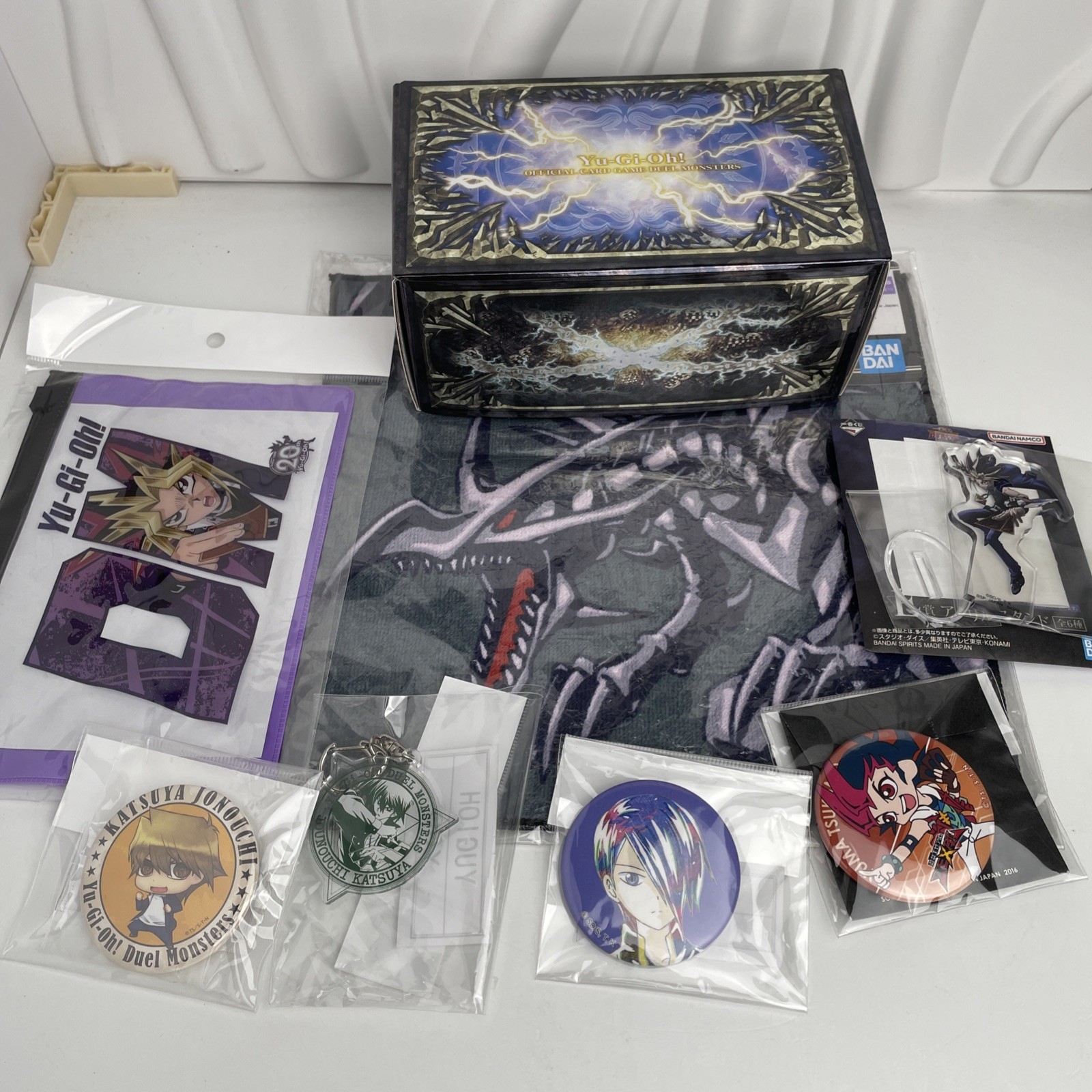 Yu-Gi-Oh Collectible Lot Acrylic Stand Buttons Card Box Towel A Yu-Gi-Oh Collectible Lot Acrylic Stand Buttons Card Box Towel A