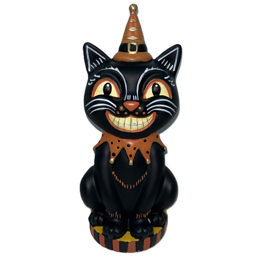 New Walmart Walgreens Halloween Circus Carnival Black Cat Retro 7 3/4 inches