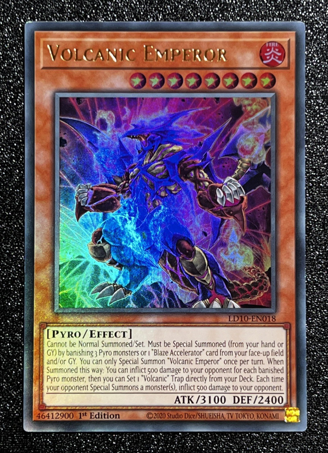 Volcanic Emperor | LD10-EN018 | Ultra Rare | 1st Edition | YuGiOh Card | Mint Volcanic Emperor | LD10-EN018 | Ultra Rare | 1st Edition | YuGiOh Card | Mint