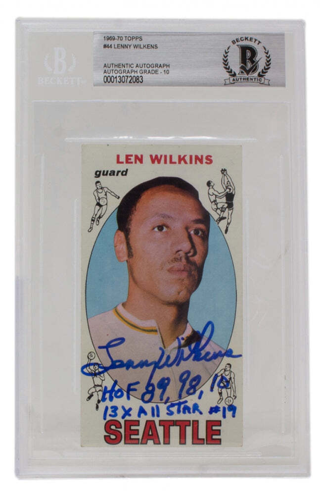 Len Wilkens Signed 1969-70 Topps #44 Inscribed \